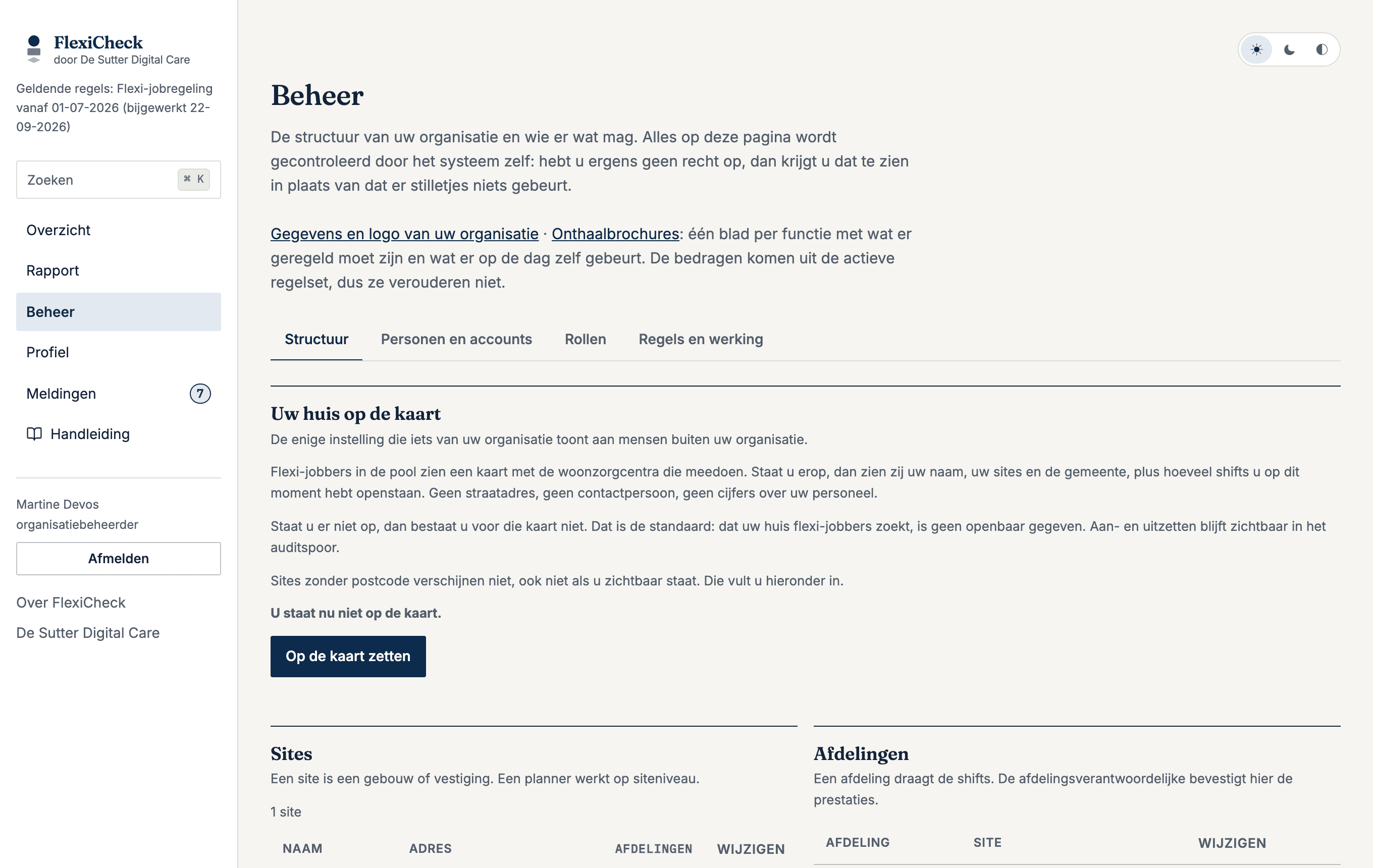 Beheer: structuur