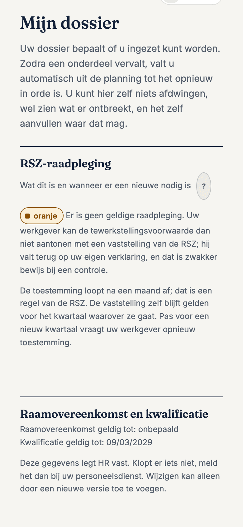 Mijn dossier op een telefoon